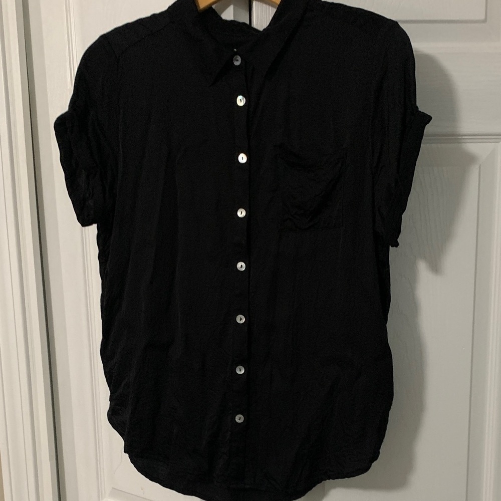 Chaser Classic Black Button-Down Shirt